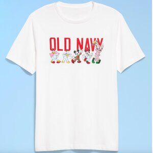 NWT Old Navy x Disney Holiday-Graphic T-Shirt for Men- Size Large, white